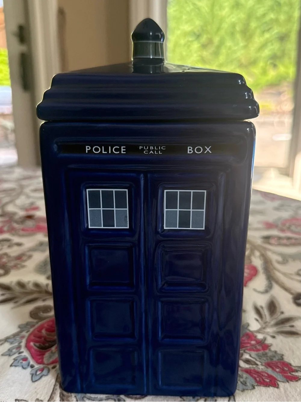 Police Public Call Box Dr. Who TARDIS Ceramic Cookie Jar